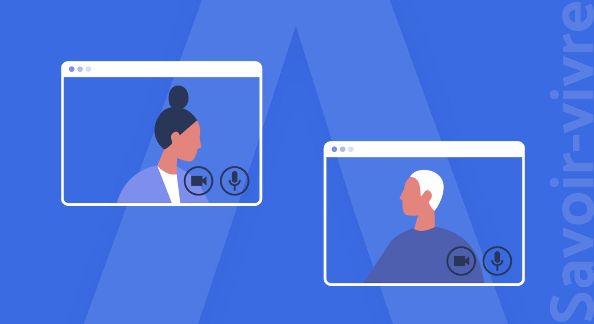 Diagram telekonfrencji dwa ekrany