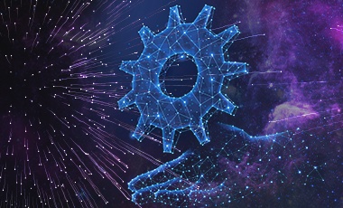 Koło zębate kosmos abstrakcja